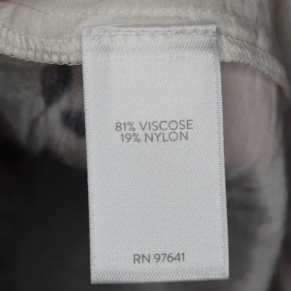 J. Jill Floral Tunic Pullover Top Ivory Red Women's Size Medium H10277 - Picture 4 of 9